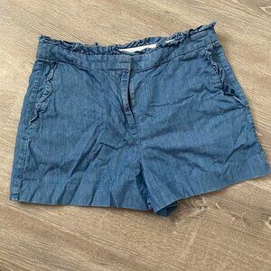 Blue Lace Trim Shorts JCrew